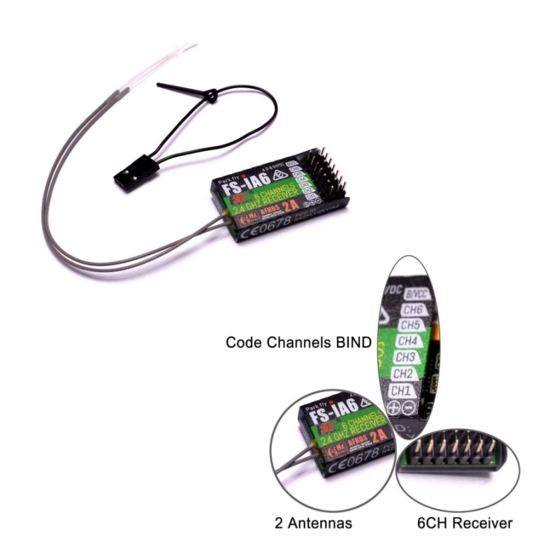 Fpv Antenna Receiver - Ricevitore Flysky FS-IA6 6CH doppia antenna