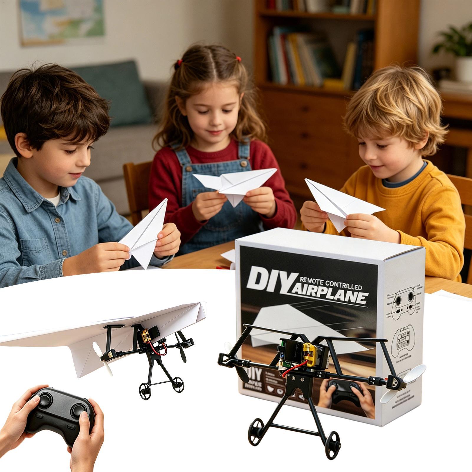 Plane Drone Rc - Kit Fai-da-Te per Aeroplanino di Carta